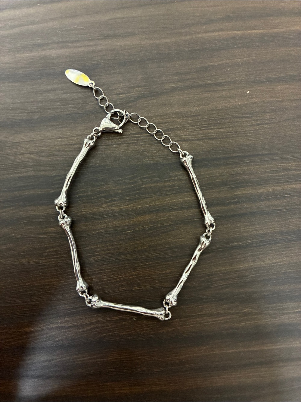 Silver Bone Link Bracelet - Goth Whimsygoth